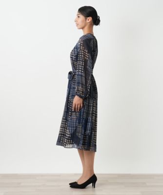 ドットプリーツワンピース【ROCHAS Premiere