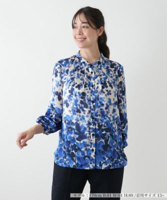 店舗人気】プリントポロシャツ【Leilian WHITE