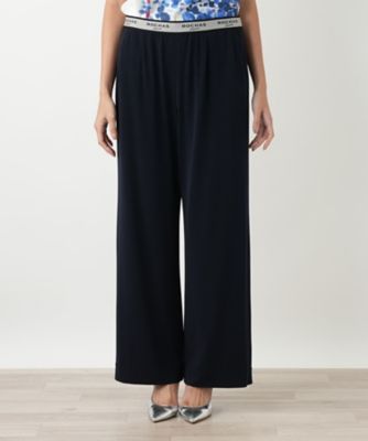 美品■ROCHAS/レリアン◆大きいサイズ13+■おしゃれなクロップドパンツ ストレッチワイドパンツ【ROCHAS Premiere