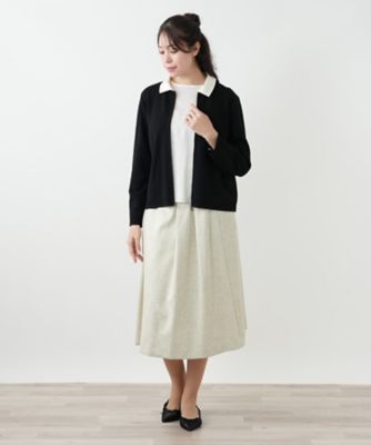 美品 LLサイズ レリアン プラスハウス ナイロンジャケット 13+ ノーカラージャケット【BOURGE】 | Leilian plus house