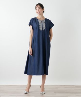 ※再値下げしました※　レリアンプラスハウス13+　セレモニーワンピース ノーカラーワンピース | Leilian plus house (Women/大きい