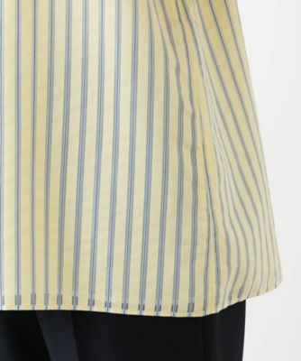 Leilian PLUS HOUSE / レリアンプラスハウス 袖ティアードストライプブラウス【プラス企画】 袖ティアードストライプブラウス【プラス企画】 | Leilian plus