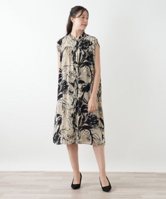 極美品✨Leilian 13＋ 洗える フラワープリントチュニック ボウタイ プリントチュニックブラウス | Leilian plus house (Women