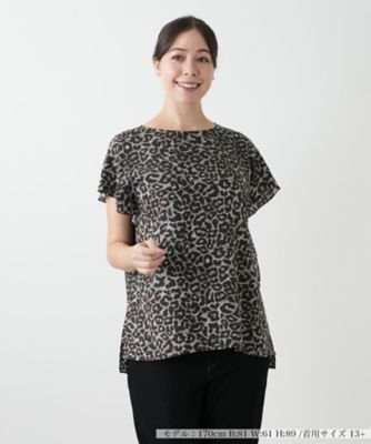 ＜Leilian plus house (Women/大きいサイズ)＞レオパードブラウス【プラス企画】