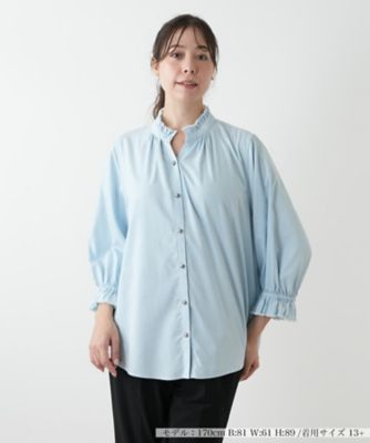 刺繍フレンチスリーブブラウス【BOURGE】 | Leilian plus