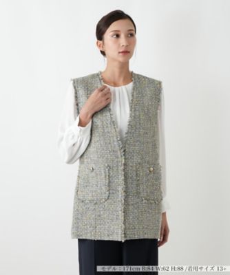 ＜Leilian plus house (Women/大きいサイズ)＞ベスト【ＢＯＵＲＧＥ】