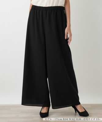 F563 美品 13+ XL レリアン プラスハウス 現行 ワイド レディース ラメワイドパンツ | Leilian plus house (Women/大きいサイズ