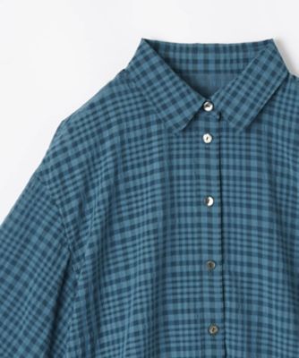 シアーチェックブラウス【Ｌｅｉｌｉａｎ　ＷＨＩＴＥ　ＬＡＢＥＬ】