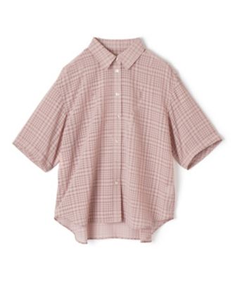 シアーチェックブラウス【Ｌｅｉｌｉａｎ　ＷＨＩＴＥ　ＬＡＢＥＬ】