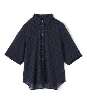 シアーチェックブラウス【Ｌｅｉｌｉａｎ　ＷＨＩＴＥ　ＬＡＢＥＬ】