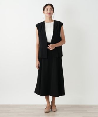 大きいサイズ☆未使用☆レリアン プラスハウス　Vネックニットベスト 織地麻混紡 Vネックニットベスト|レリアン プラスハウス | レリアン公式