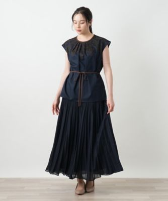 刺繍フレンチスリーブブラウス【BOURGE】 | Leilian plus house 