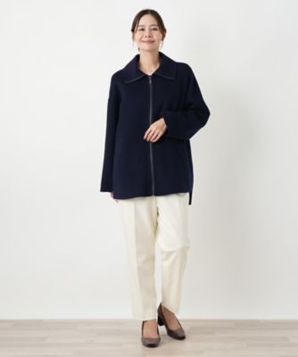 大きいサイズ！レリアンプラスハウス　総レース　ジャケット　羽織り　ネイビー 大きいサイズ！レリアンプラスハウス 総レース ジャケット