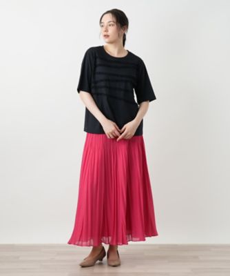 極美品✨【レリアン】ボウタイリボン 七分袖カットソー 総柄ネイビー現行タグ13+ 極美品✨【レリアン】ボウタイリボン 七分袖カットソー 総柄