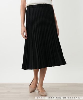 【送料無料】Leilian plus house (Women/大きいサイズ)/レリアン プラスハウス プリーツスカート 99クロ 【三越伊勢丹/公式】