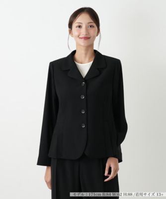 【送料無料】Leilian plus house (Women/大きいサイズ)/レリアン プラスハウス ペプラムジャケット 99クロ コート・ジャケット【三越伊勢丹/公式】