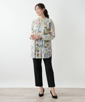 Leilian PLUS HOUSE / レリアンプラスハウス プリントブラウス【MUSE BY ROCHAS Premiere】 プリントブラウス【MUSE BY ROCHAS