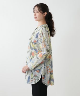 Leilian PLUS HOUSE / レリアンプラスハウス プリントブラウス【MUSE BY ROCHAS Premiere】 プリントブラウス【MUSE BY ROCHAS