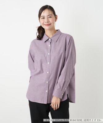 ＜Leilian plus house (Women/大きいサイズ)＞【ウォッシャブル】シャツブラウス【Ｌｅｉｌｉａｎ　ＷＨＩＴＥ　ＬＡＢＥＬ】