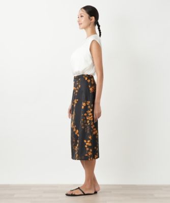 ウォッシャブル】花柄スカート【Leilian WHITE LABEL