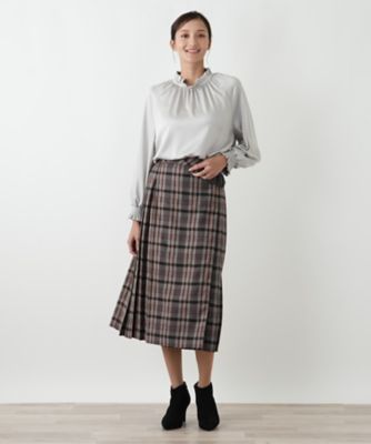 レリアンのブラウン色ロングスカート13号＋大きいサイズ スカート