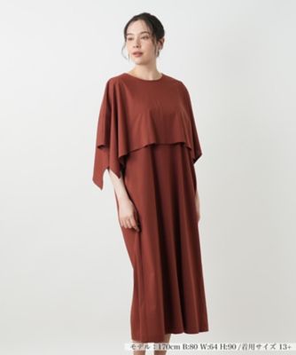 ＜Leilian plus house (Women/大きいサイズ)＞２ｗａｙワンピース【ＢＯＵＲＧＥ】