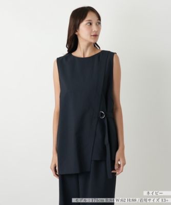 美品レリアン　プラスハウス　春夏ベスト　ネイビー Vネックニットベスト【my Perfect wardrobe】|レリアン プラス