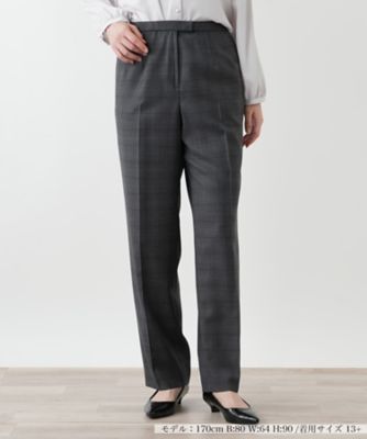 【送料無料】Leilian plus house (Women/大きいサイズ)/レリアン プラスハウス ストレートパンツ 97グレー パンツ・ズボン【三越伊勢丹/公式】