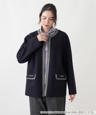 ニットジャケット | Leilian plus house (Women/大きいサイズ