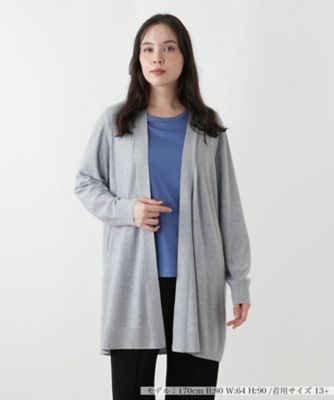 【送料無料】Leilian plus house (Women/大きいサイズ)/レリアン プラスハウス カーディガン 95グレー トップス【三越伊勢丹/公式】