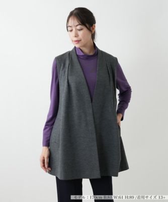 【送料無料】Leilian plus house (Women/大きいサイズ)/レリアン プラスハウス ベスト 97グレー コート・ジャケット【三越伊勢丹/公式】