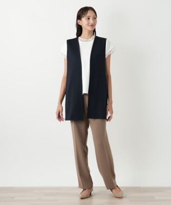 新品☆ネミカ、ロングジレ、ロングベスト、レリアン、大きいサイズ セミロングベスト【NEMIKA】 | Leilian plus house (Women