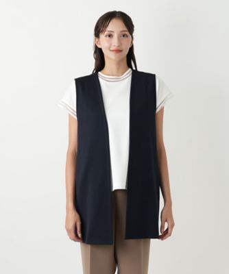 新品☆ネミカ、ロングジレ、ロングベスト、レリアン、大きいサイズ セミロングベスト【NEMIKA】 | Leilian plus house (Women