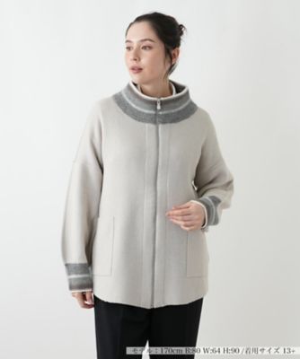 ＜Leilian plus house (Women/大きいサイズ)＞【送料無料】ブルゾン【ＴＲＩＣＯＴ　ＰＥＲＵＧＩＡ】