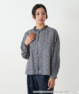 ＜Leilian plus house (Women/大きいサイズ)＞【ウォッシャブル】シャツブラウス【ＢＯＵＲＧＥ】