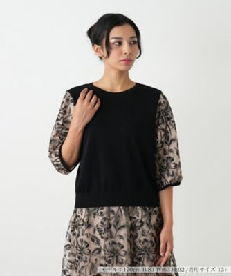 ＜Leilian plus house (Women/大きいサイズ)＞【店舗人気】セーター【ＢＯＵＲＧＥ】