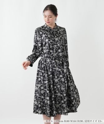 近年モデル　美品　レリアン　チェック柄　ポリエステル　ロング　ワンピース　伸縮性 近年モデル 美品 レリアン チェック柄 ポリエステル ロング