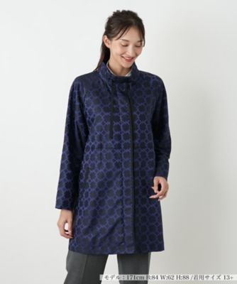 【美品】Leilian レリアン　大きいサイズ13号　ポンチョコート　濃紺　防寒 美品】Leilian レリアン大きいサイズ13号ポンチョコート濃紺防寒