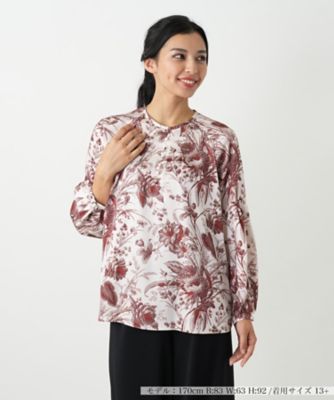 【送料無料】Leilian plus house (Women/大きいサイズ)/レリアン プラスハウス ブラウス【ROCHAS Premiere】72ピンク トップス【三越伊勢丹/公式】