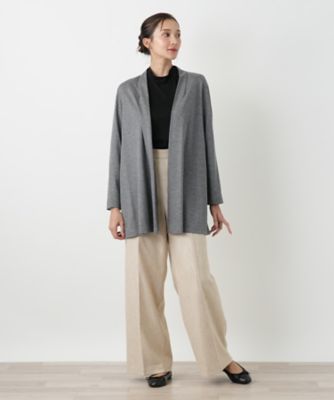 I452 美品 XL レリアンプラスハウス カーディガン グレー レディース カーディガン【プラス企画】 | Leilian plus house (Women