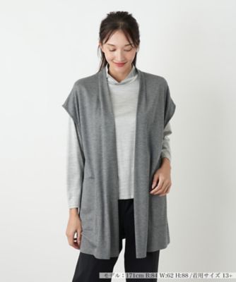 ＜Leilian plus house (Women/大きいサイズ)＞【ウォッシャブル】ベスト【プラス企画】