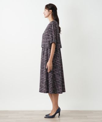 新品タグ付 レリアン 大きいサイズ 手洗い 素敵なツイード調ワンピース 日本製 ワンピース|レリアン | レリアン公式オンラインストア