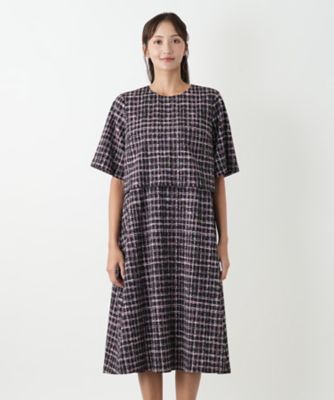 定価4.7万　美品　レリアン　Leilian ツイードIラインワンピース 13 ツイード風フレアワンピース | Leilian plus house (Women