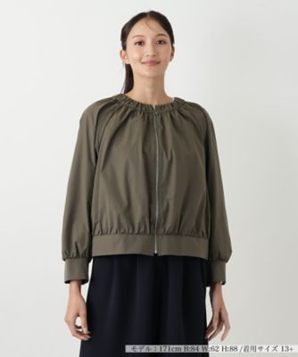 ＜Leilian plus house (Women/大きいサイズ)＞ノーカラーブルゾン【プラス企画】