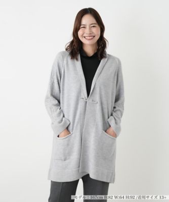 【送料無料】Leilian plus house (Women/大きいサイズ)/レリアン プラスハウス カーディガン【CINZIA CALDI】94ライトグレー トップス【三越伊勢丹/公式】