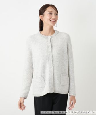 【送料無料】Leilian plus house (Women/大きいサイズ)/レリアン プラスハウス カーディガン 93ライトグレー トップス【三越伊勢丹/公式】
