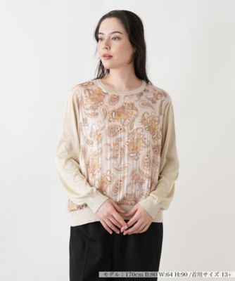 ＜Leilian plus house (Women/大きいサイズ)＞セーター【Ｌｅｉｌｉａｎ　ＷＨＩＴＥ　ＬＡＢＥＬ】