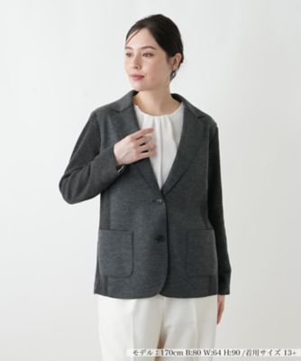 【送料無料】Leilian plus house (Women/大きいサイズ)/レリアン プラスハウス ジャケット【Leilian WHITE LABEL】97グレー コート・ジャケット【三越伊勢丹/公式】