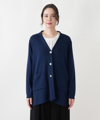 Leilian シルク　グレー カーディガン サイズ13号 定価68250円 レリアン Leilian カーディガン （グレー系） - ファッション