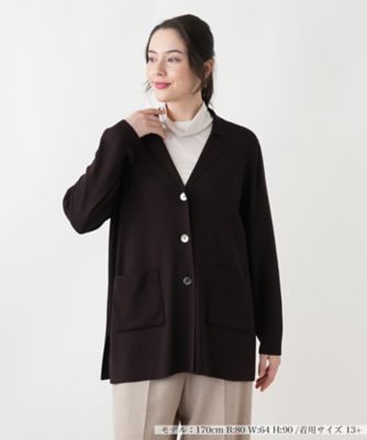 【送料無料】Leilian plus house (Women/大きいサイズ)/レリアン プラスハウス カーディガン【Leilian WHITE LABEL】87コゲチャ トップス【三越伊勢丹/公式】
